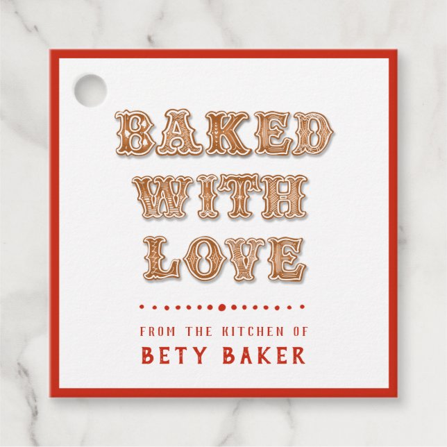 Cookie | Bakat med Kärlek från köket Gåvor Etiketter (Framsida)
