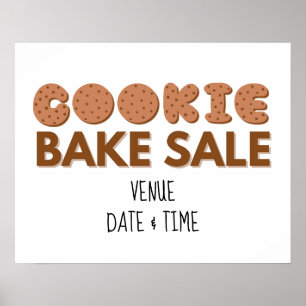 Cookie Bake Sale Sign, Fundising Sale Poster