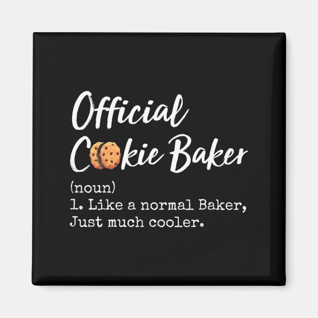Cookie Baker Definition Funny Christmas Baking  Magnet (Framsidan)