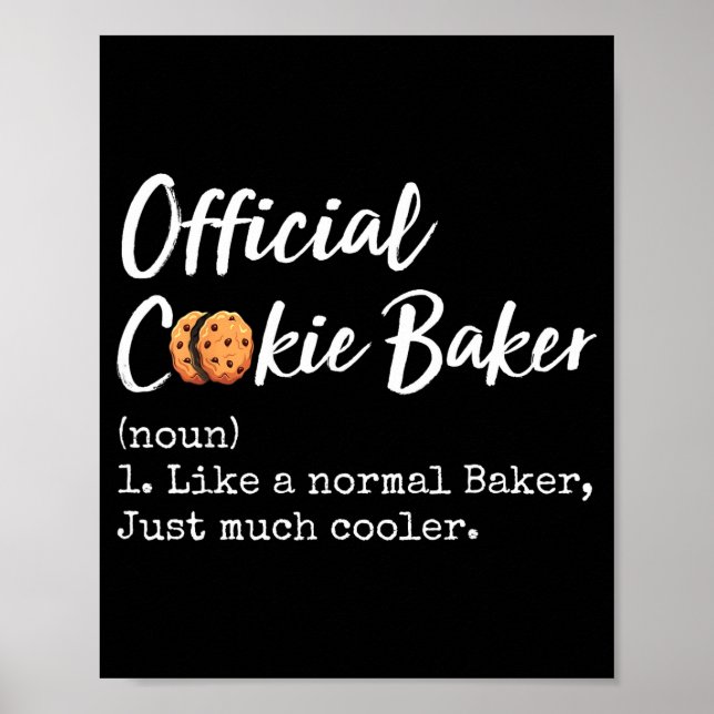 Cookie Baker Definition Funny Christmas Baking  Poster (Framsidan)