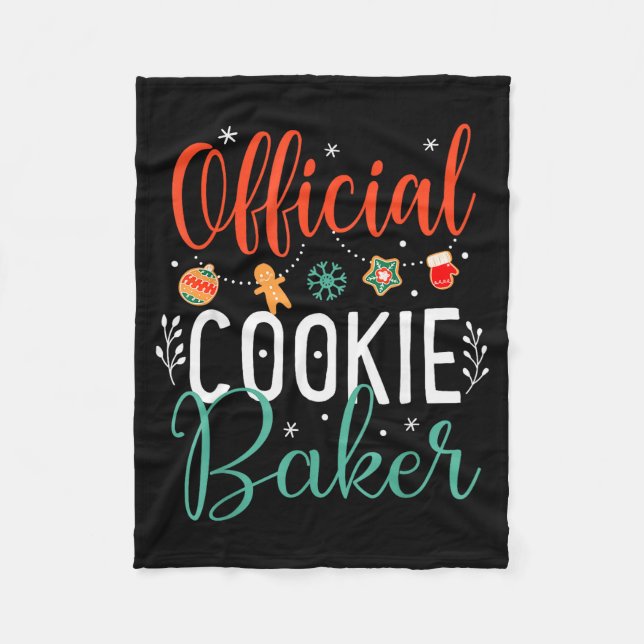 Cookie Baker Funny Christmas Couples Matching  Fleecefilt (Framsidan)