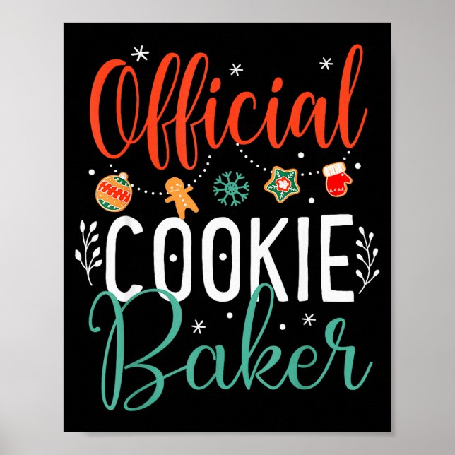 Cookie Baker Funny Christmas Couples Matching  Poster (Framsidan)