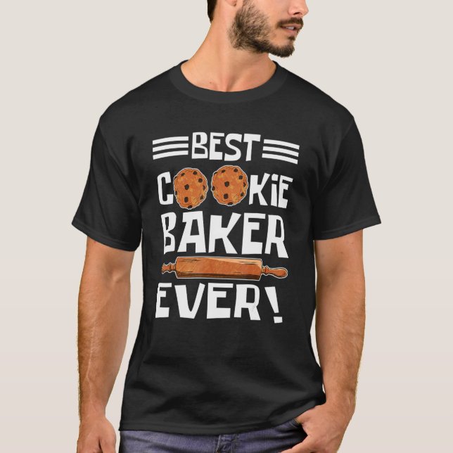 Cookie Baker och Cookie Eater Best Cookie Baker E. T Shirt (Framsida)