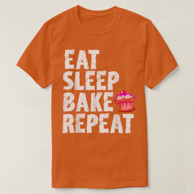 Cookie Bakers Baking Chefs Eat Sleep Bake Repeat C T Shirt (Design framsida)