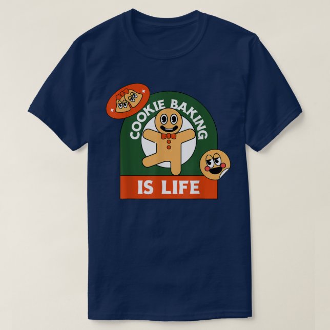 Cookie Baking är Life-nuny Gingertea Cookie Chr T Shirt (Design framsida)
