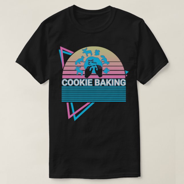 Cookie Baking Baker Retro T Shirt (Design framsida)