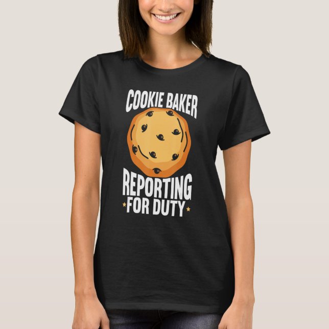 Cookie Baking Baker T Shirt (Framsida)