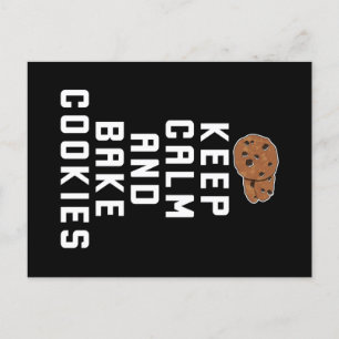 Cookie Baking Behålla Lugn och Bake Cookies Vykort