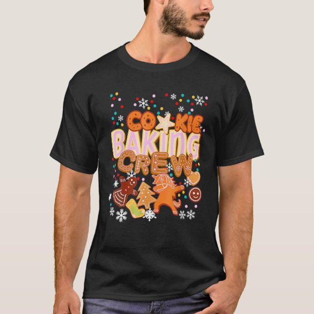 Cookie Baking Crew Äkta julbakare Team T Shirt (Framsida)