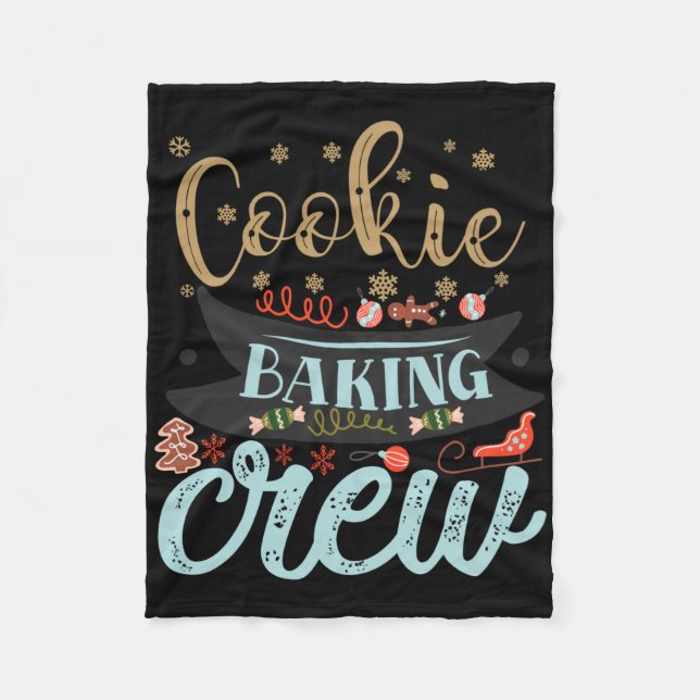 Cookie Baking Crew Christmas Holiday Family T Shir Fleecefilt (Framsidan)