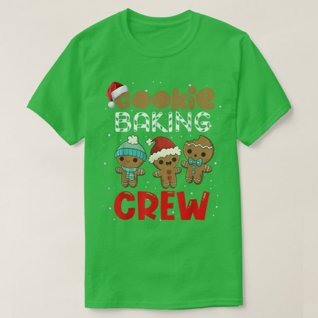 Cookie Baking Crew Christmas Pajamas Family Ginger T Shirt (Design framsida)