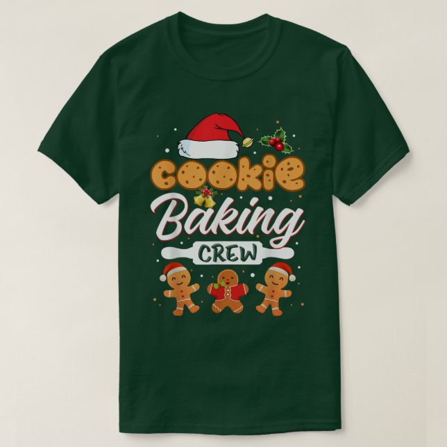 Cookie Baking Crew Christmas Santa Family Gingerbr T Shirt (Design framsida)