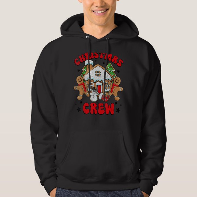 Cookie Baking Crew Christmas Xmas Team Gingerbread Hoodie (Framsida)