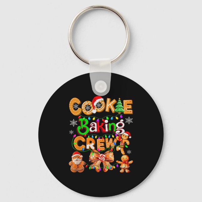 Cookie Baking Crew Cooking Coquette Bow Xmas Ginge Nyckelring (Framsida)