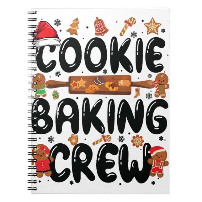 Cookie Baking Crew-familjen - julbrödder Anteckningsbok (Framsidan)