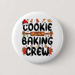Cookie Baking Crew-familjen - julbrödder Knapp