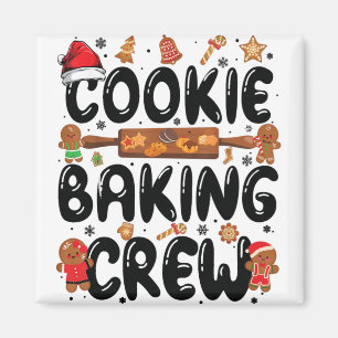 Cookie Baking Crew-familjen - julbrödder Magnet