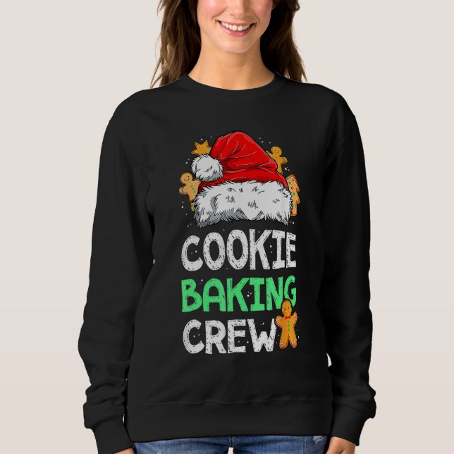 Cookie Baking Crew Family Christmas Gingerbread Te T Shirt (Framsida)
