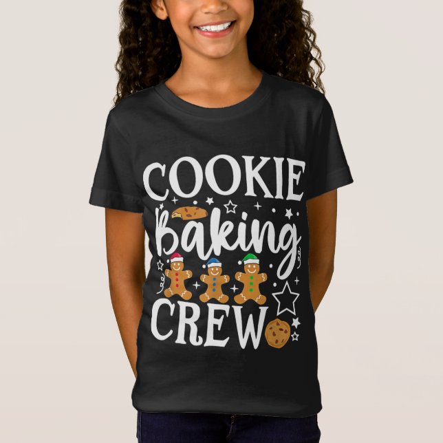 Cookie Baking Crew Funny Group Matching-jul T Shirt (Framsida)
