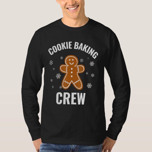 Cookie Baking Crew Funny Helgdag T Shirt (Framsida)