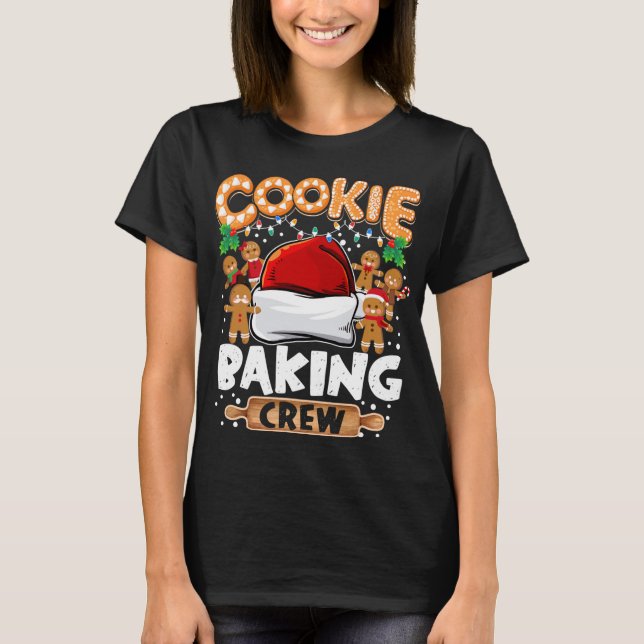 Cookie Baking Crew Funny jul Ljus Gingerbr T Shirt (Framsida)