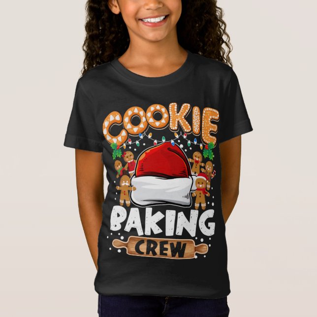 Cookie Baking Crew Funny jul Ljus Gingerbr T Shirt (Framsida)