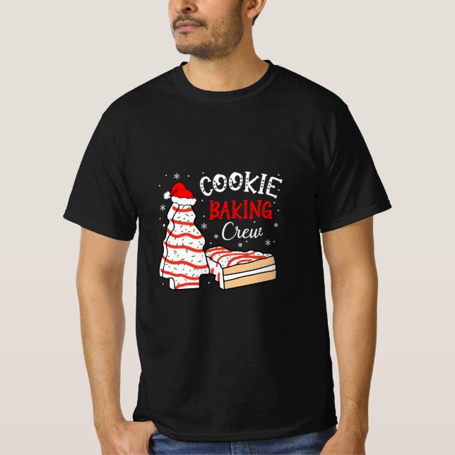 Cookie Baking Crew Funny jul T Shirt (Framsida)