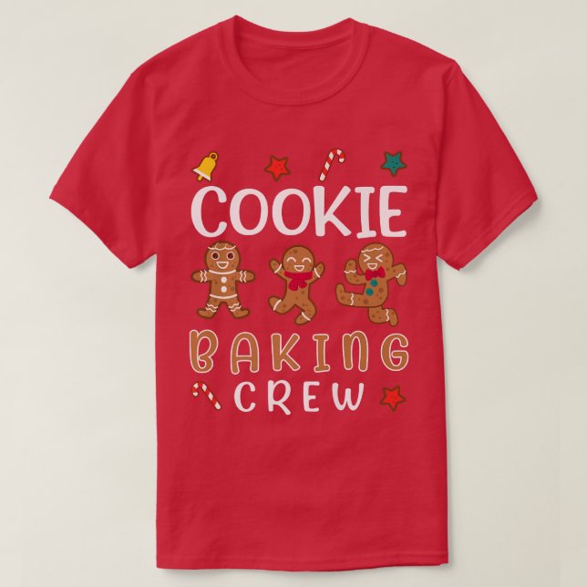 Cookie Baking Crew Funny Julafton Gingerbröd Cooki T Shirt (Design framsida)