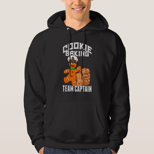 Cookie Baking Crew   Gingerbread Baking Team Capta Hoodie (Framsida)