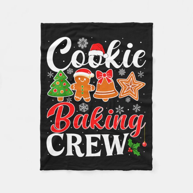 Cookie Baking Crew Gingerbread Xmas Holiday Cookie Fleecefilt (Framsidan)