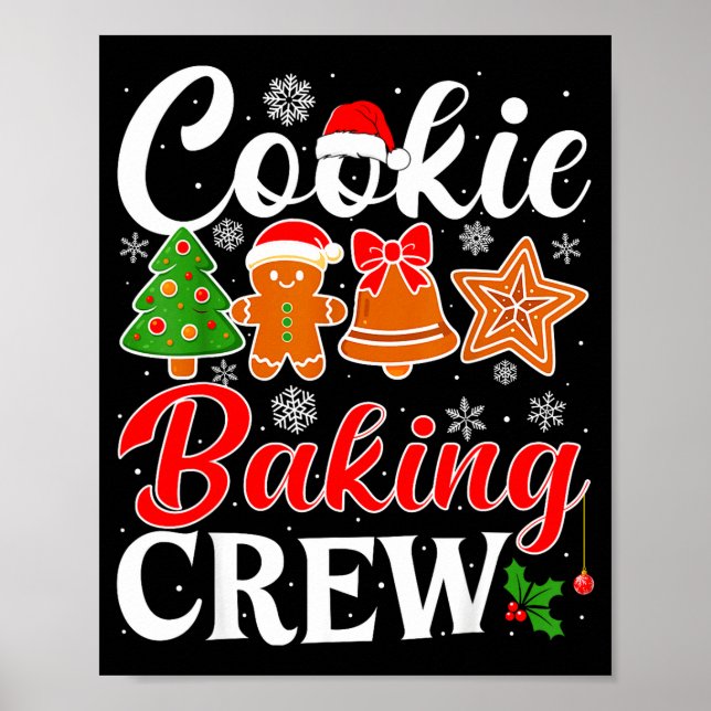 Cookie Baking Crew Gingerbread Xmas Holiday Cookie Poster (Framsidan)