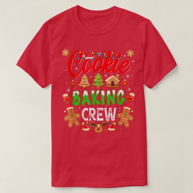 Cookie Baking Crew Gingerbröd jul 989 T Shirt (Design framsida)