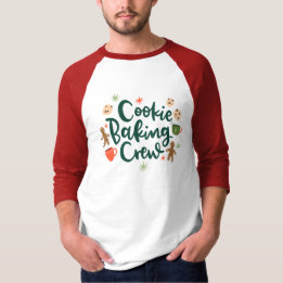 Cookie Baking Crew Helgdag Baking Baseball T-Shirt