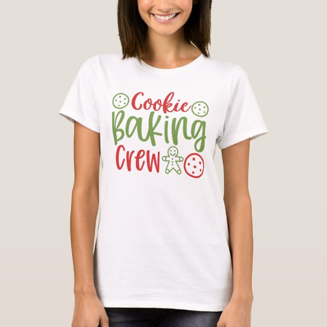 Cookie Baking Crew-Helgdag T-Shirt (Framsida)