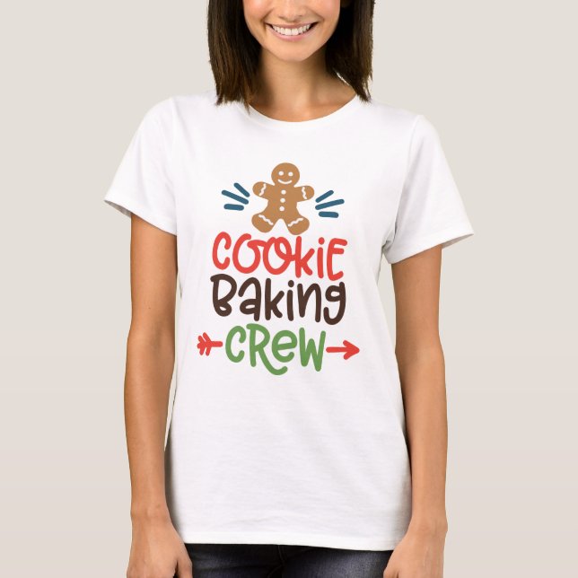 Cookie Baking Crew jul T-Shirt (Framsida)