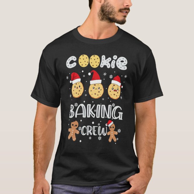 Cookie Baking Crew Julafton Matching Familjejul T Shirt (Framsida)