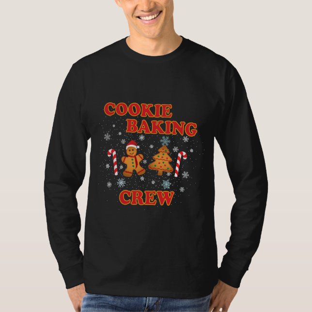 Cookie Baking Crew-julen T Shirt (Framsida)