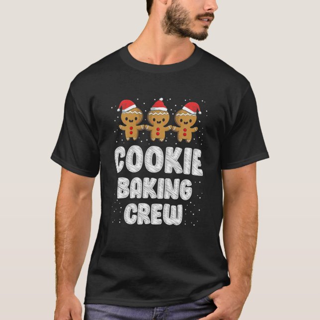 Cookie Baking Crew-julfamiljen Gingertea T Shirt (Framsida)