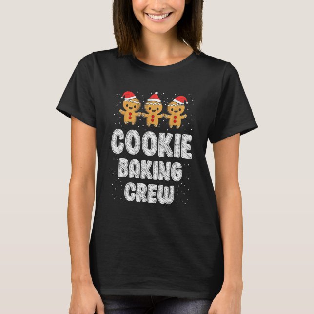 Cookie Baking Crew-julfamiljen Gingertea Te T Shirt (Framsida)