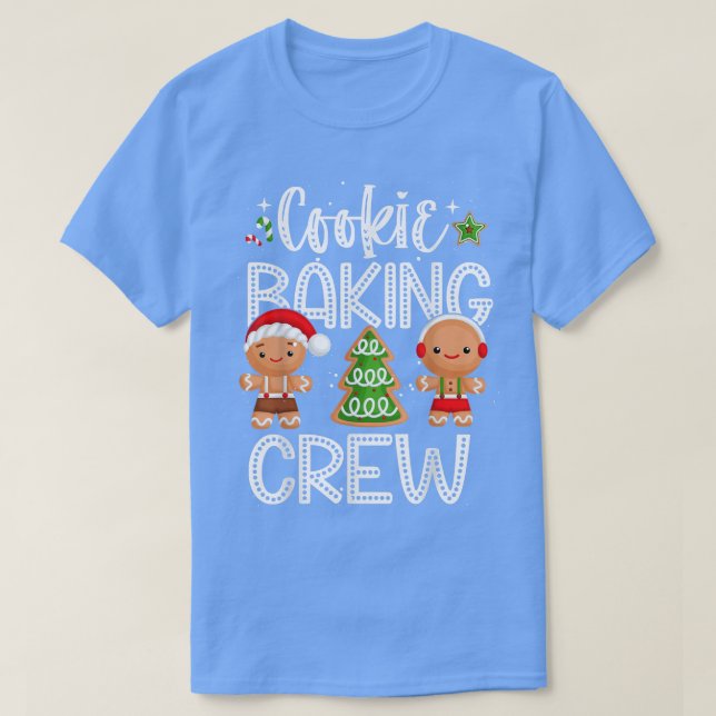 Cookie Baking Crew-julfamiljen Gingertea Te T Shirt (Design framsida)