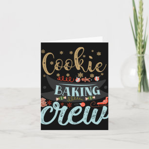 Cookie Baking Crew Julfirande Familj T-Shirt Kort