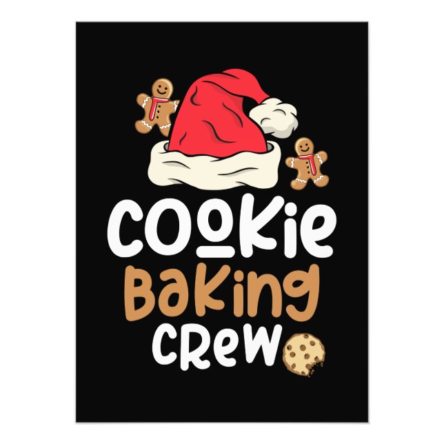 Cookie Baking Crew-jultomtfamiljen Fototryck (Framsidan)