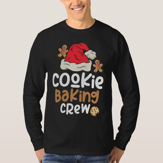 Cookie Baking Crew-jultomtfamiljen T Shirt (Framsida)