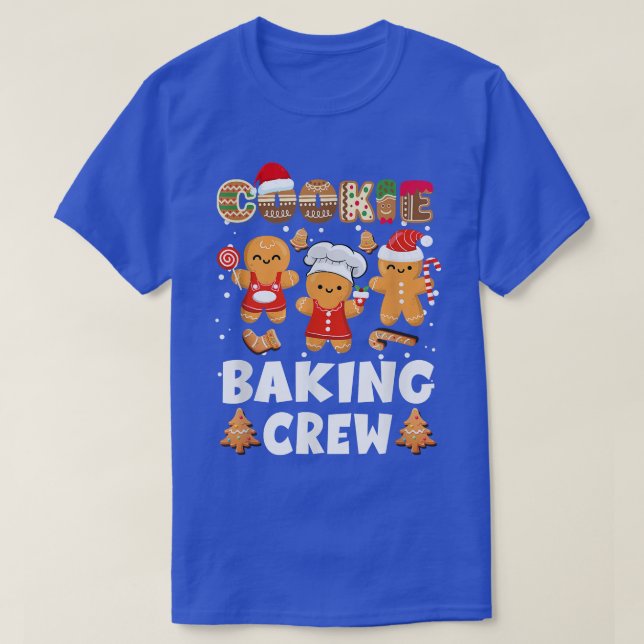Cookie Baking Crew jultomtsfamiljens Gingerbr T Shirt (Design framsida)