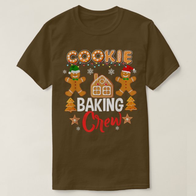 Cookie Baking Crew jultomtsfamiljens Gingerbr T Shirt (Design framsida)