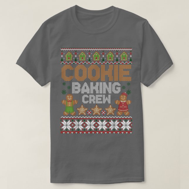 Cookie Baking Crew jultomtsfamiljens Gingerbr T Shirt (Design framsida)