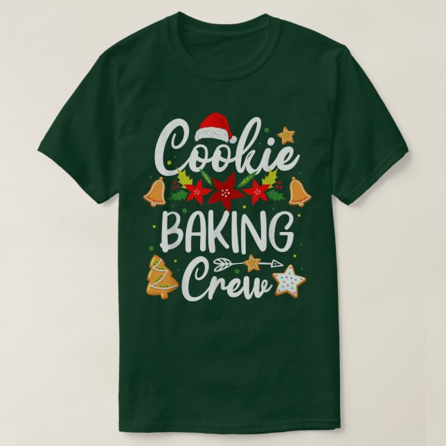 Cookie Baking Crew jultomtsfamiljens Gingerbr T Shirt (Design framsida)