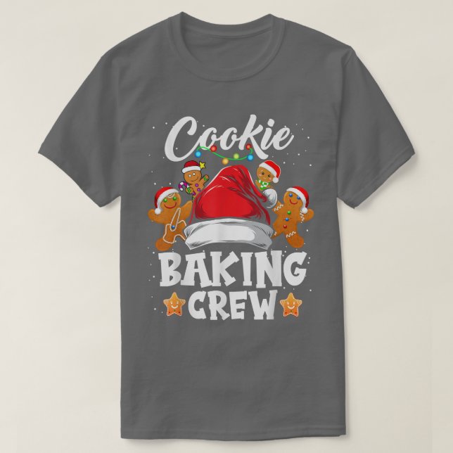 Cookie Baking Crew jultomtsfamiljens Gingerbr T Shirt (Design framsida)