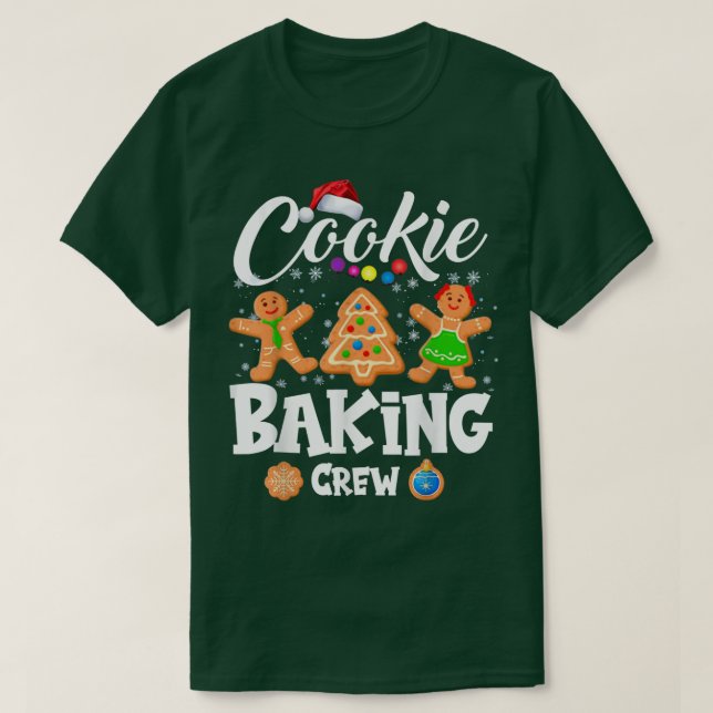 Cookie Baking Crew jultomtsfamiljens Gingerbr T Shirt (Design framsida)