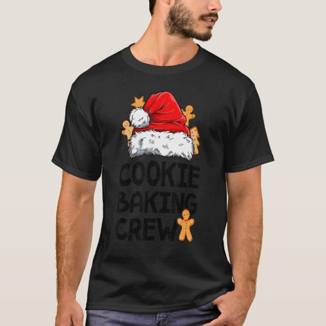 Cookie Baking Crew jultomtsfamiljens Gingerbr T Shirt (Framsida)